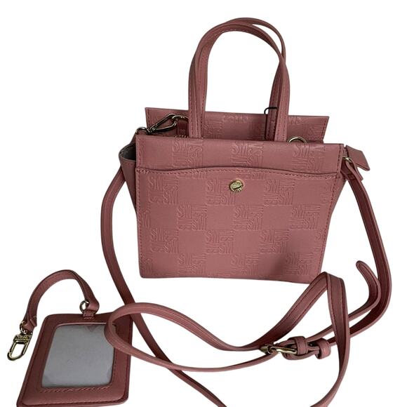 Brand New Classic STEVE MADDEN Pink BLUSH Dome Handbag  Purse Satchel Vegan - Picture 1 of 9
